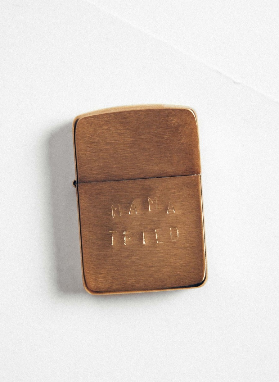 i+w accessories Hand Stamped "Mama Tried" Zippo Home Goods