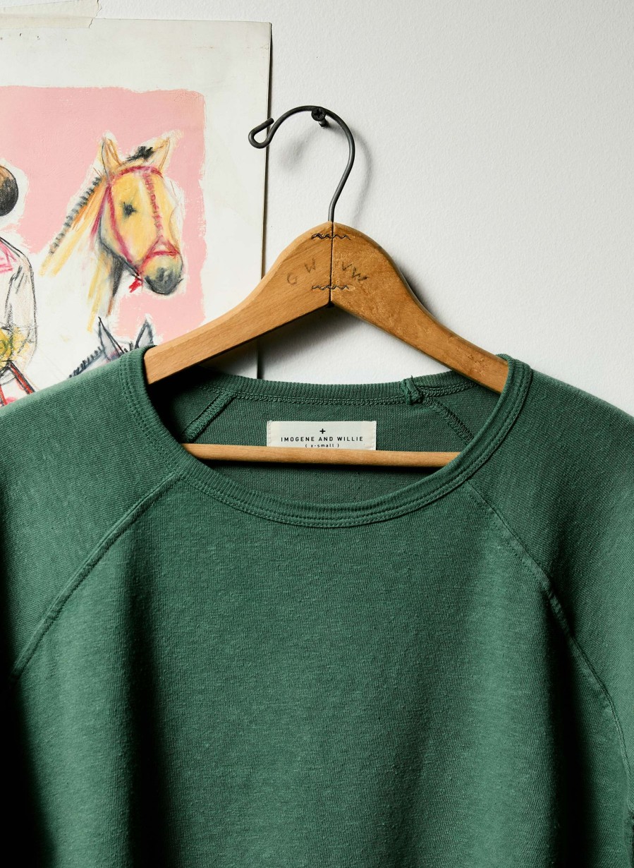 i+w knits Long Sleeve Raglan In Spruce Knits & Sweaters