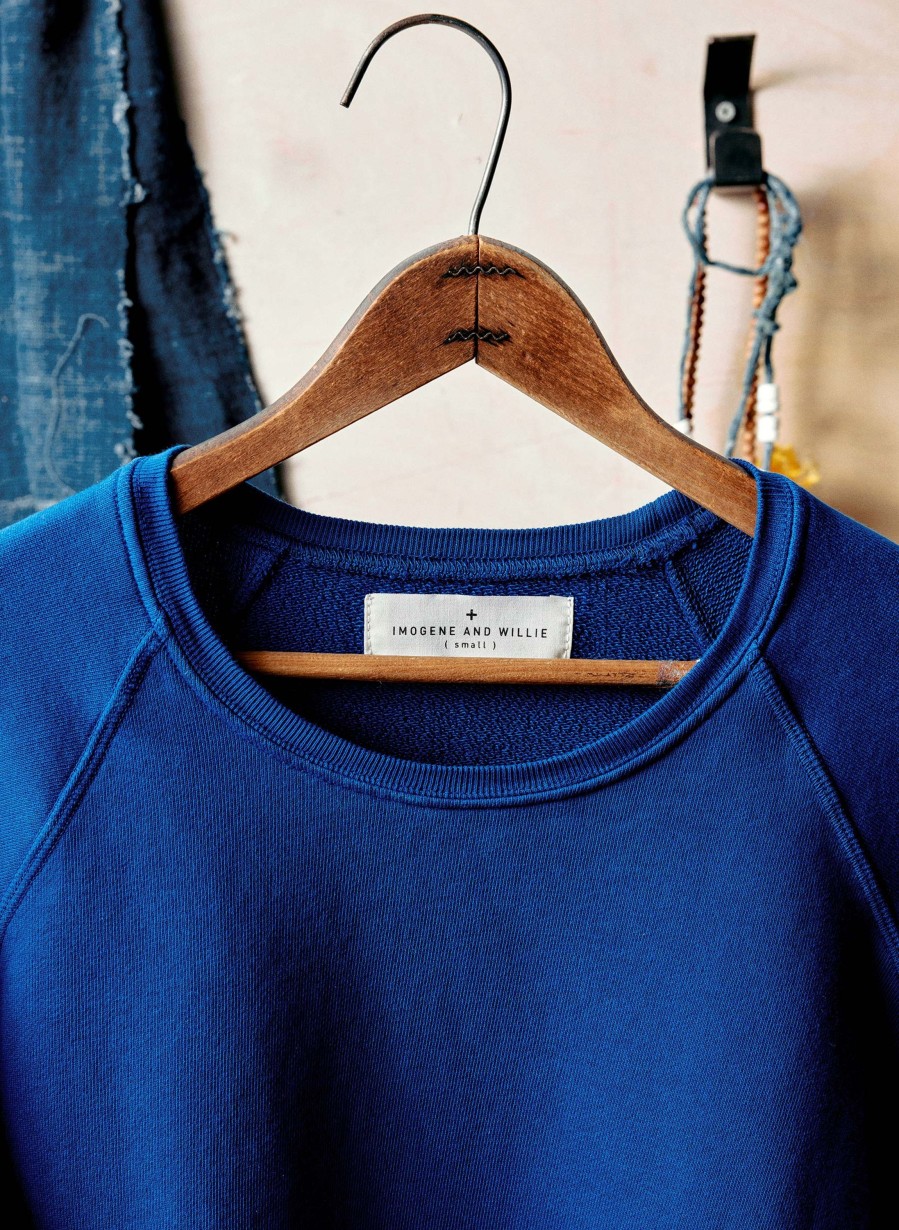 i+w knits Lana Raglan Sweatshirt In Klein Blue Knits & Sweaters