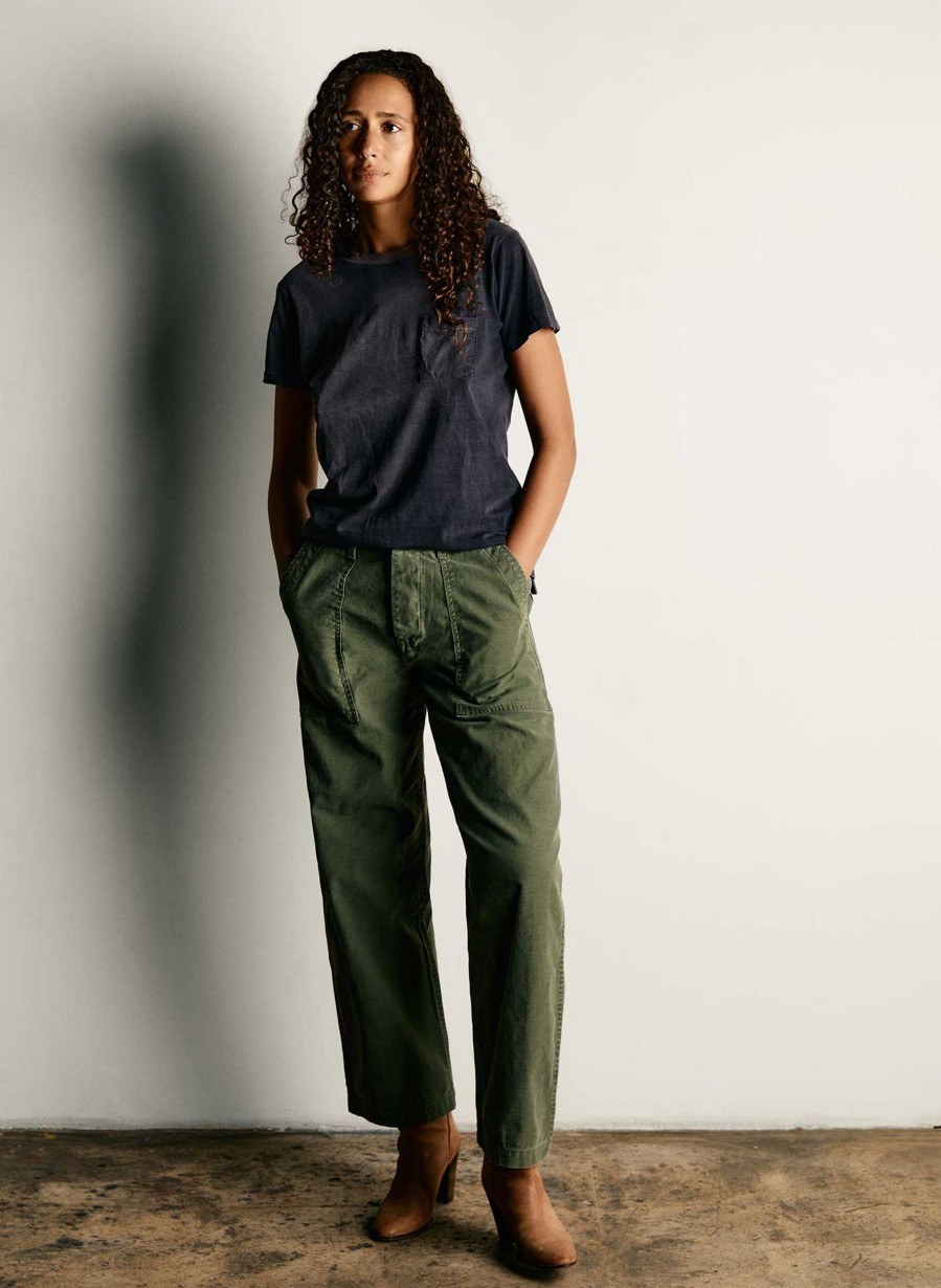 i+w non-denim bottoms Blake Military Trouser In Olive Pants & Shorts