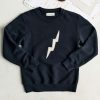 i+w knits The "Bolt" Sweatshirt In Black Knits & Sweaters