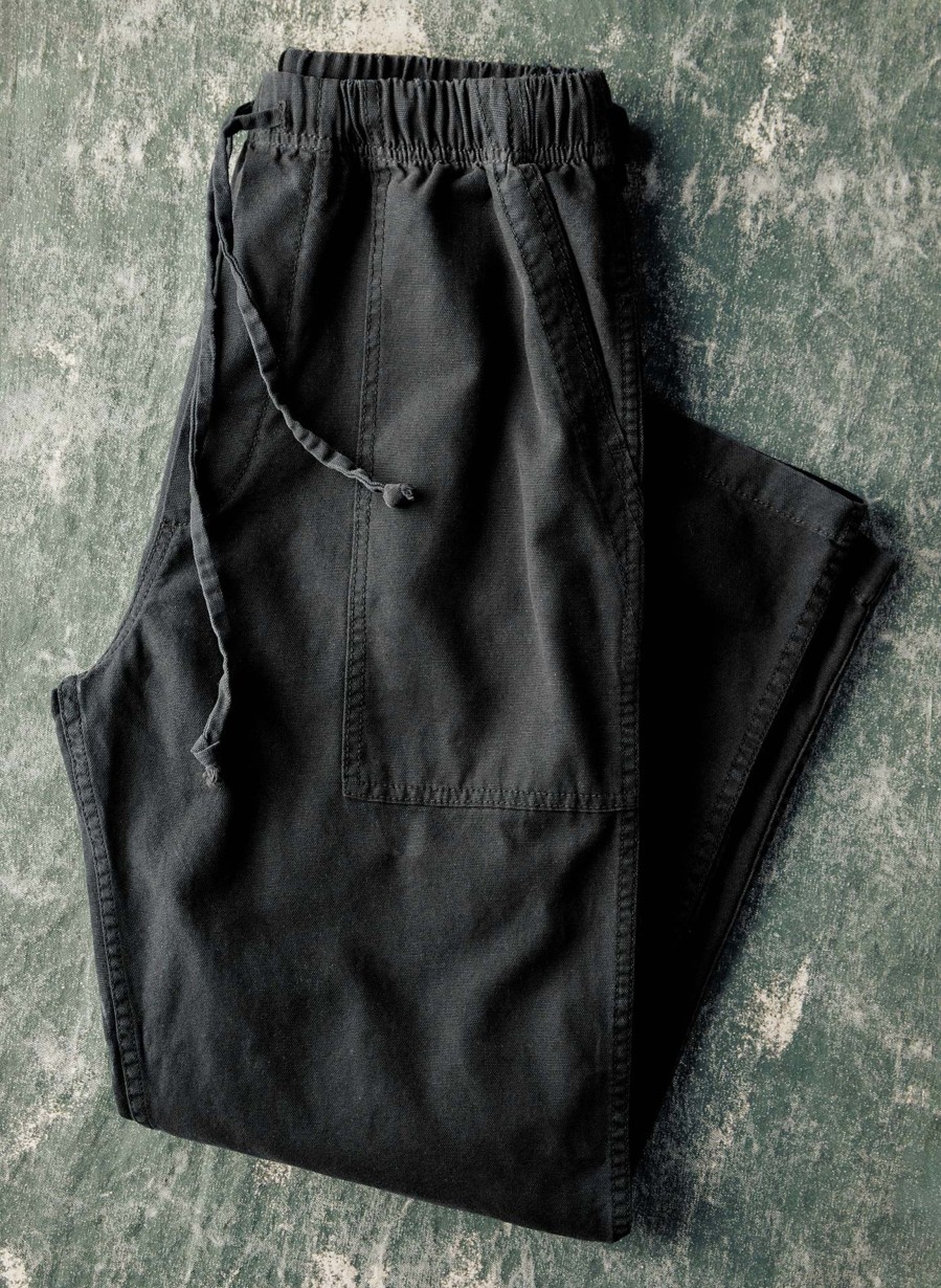 i+w non-denim bottoms The Ventura Chore Pant In Faded Black Pants & Shorts