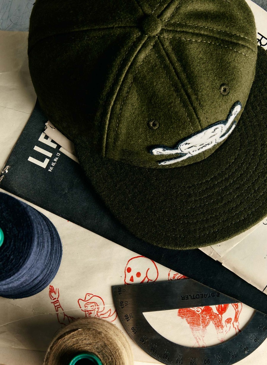 3rd party-ebbets field The "Hellcats" Cap In Olive Accessories