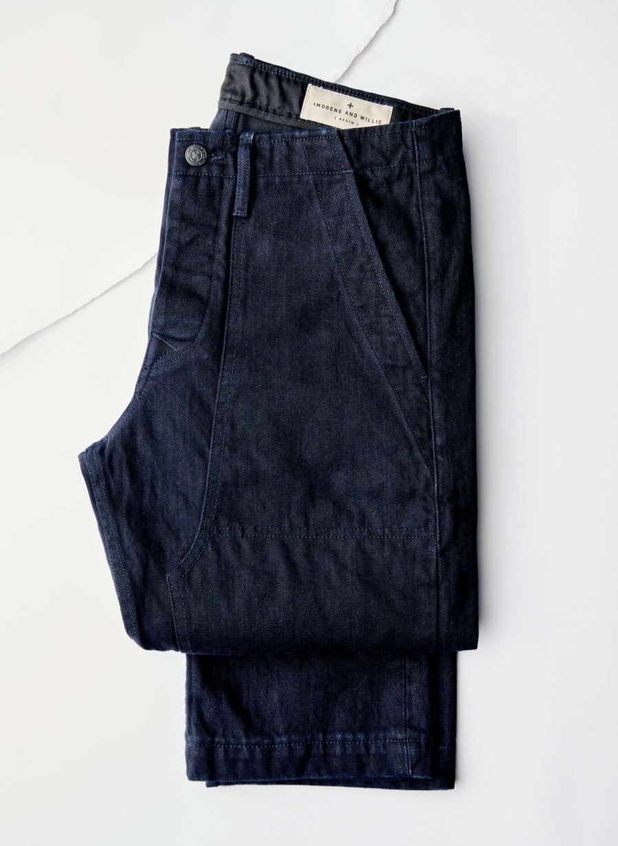 i+w non-denim bottoms Hencye Workpant In Black Indigo Pants & Shorts