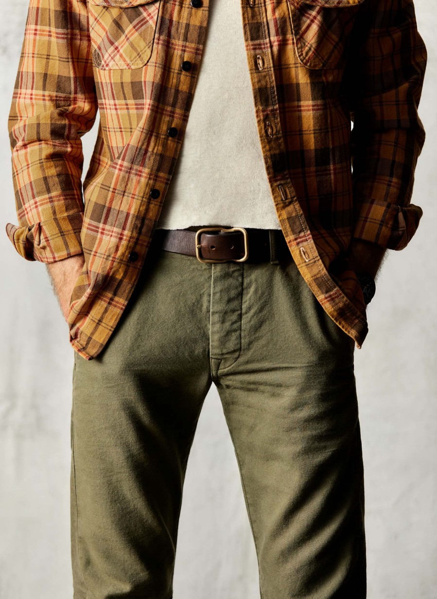 i+w non-denim bottoms Oscar Washed Olive Canvas Pants & Shorts