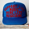 3rd party-union wear The "Support Live Music" Trucker In Blue Accessories