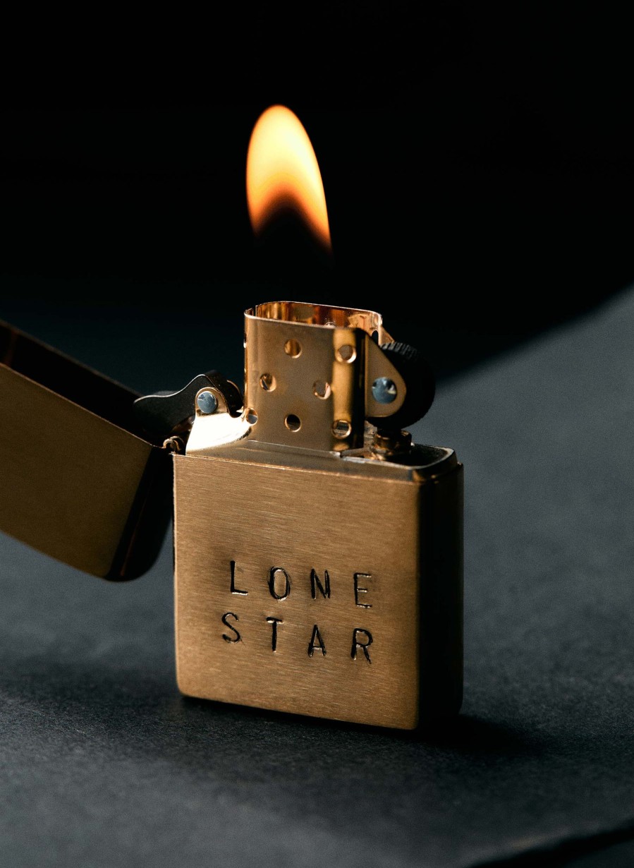 i+w accessories Hand Stamped "Lonestar" Zippo Home Goods