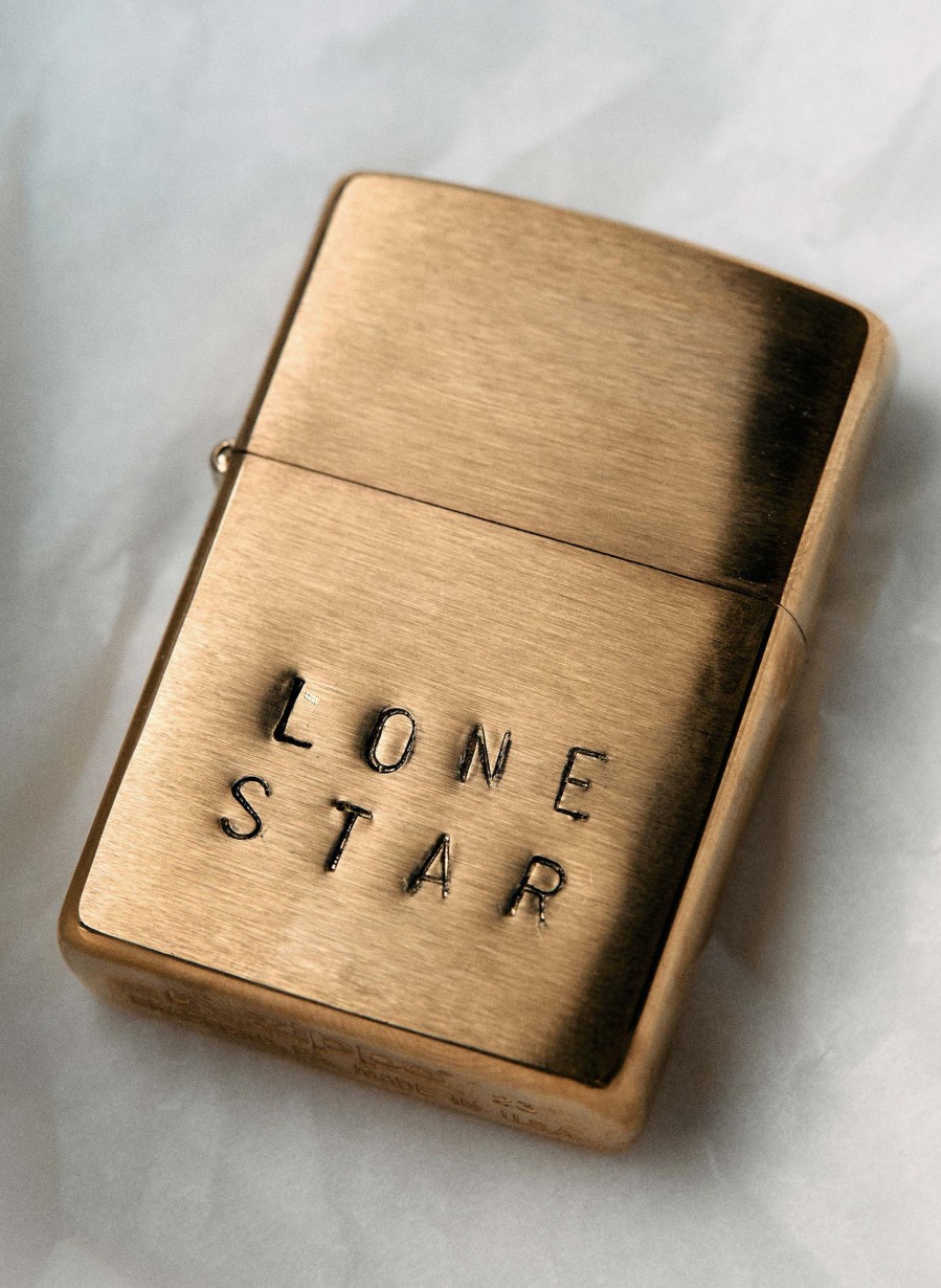 i+w accessories Hand Stamped "Lonestar" Zippo Home Goods