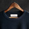 i+w knits The Long Sleeve Thermal Crew In Northwest Blue Knits & Sweaters