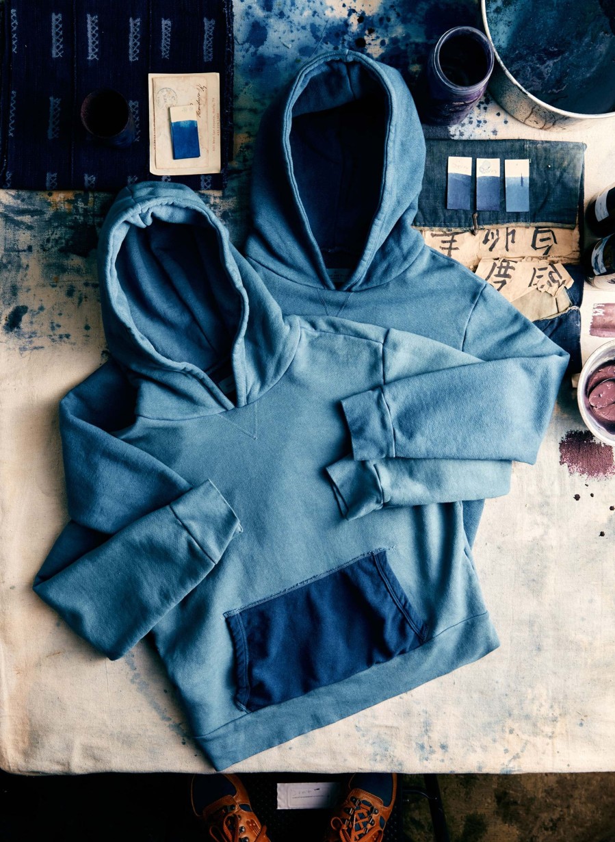 i+w knits The Indigo Contrast Hoodie Knits & Sweaters