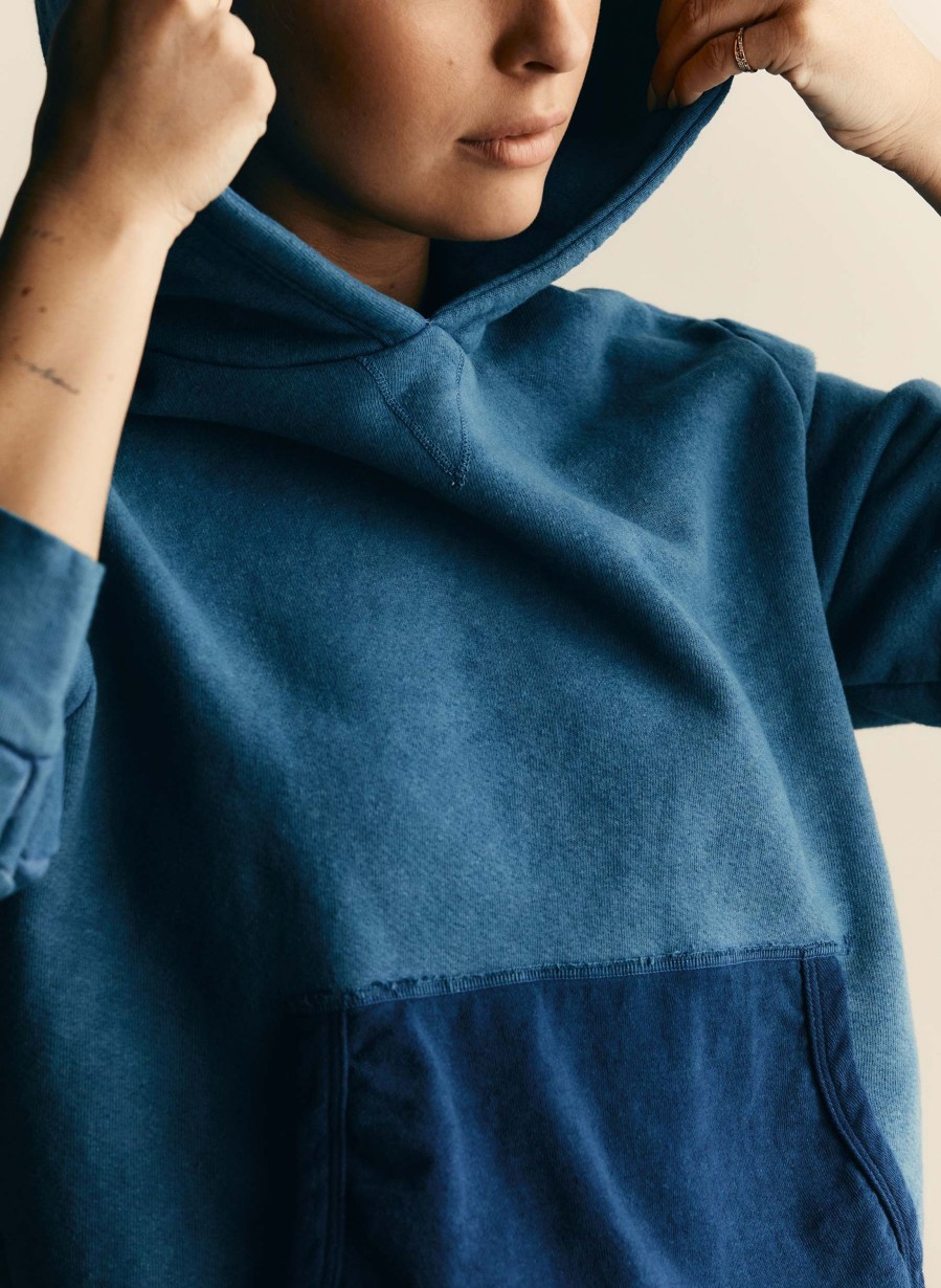 i+w knits The Indigo Contrast Hoodie Knits & Sweaters