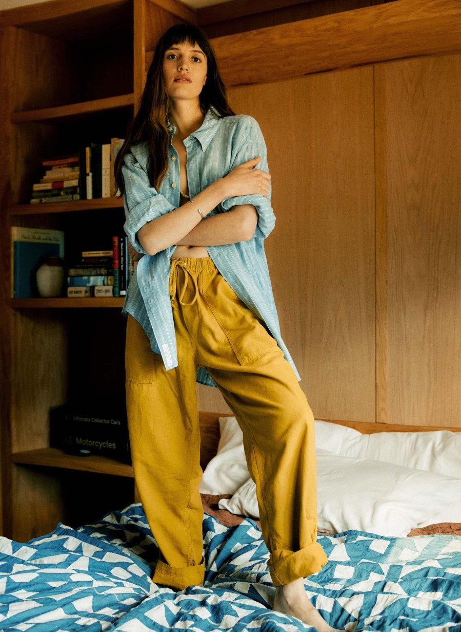 i+w non-denim bottoms The Ventura Chore Pant In Chartreuse Pants & Shorts