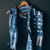 3rd party-kissema Vintage African Patterned Indigo Scarf Accessories