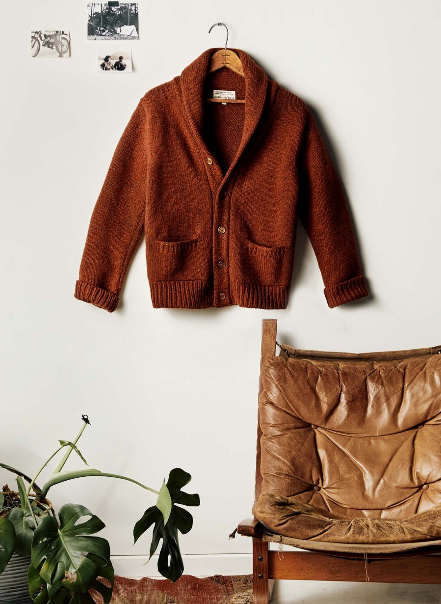 i+w knits The Beckett Cardigan In Cedar Knits & Sweaters