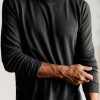 i+w knits Long Sleeve Faded Black Crew Knits & Sweaters