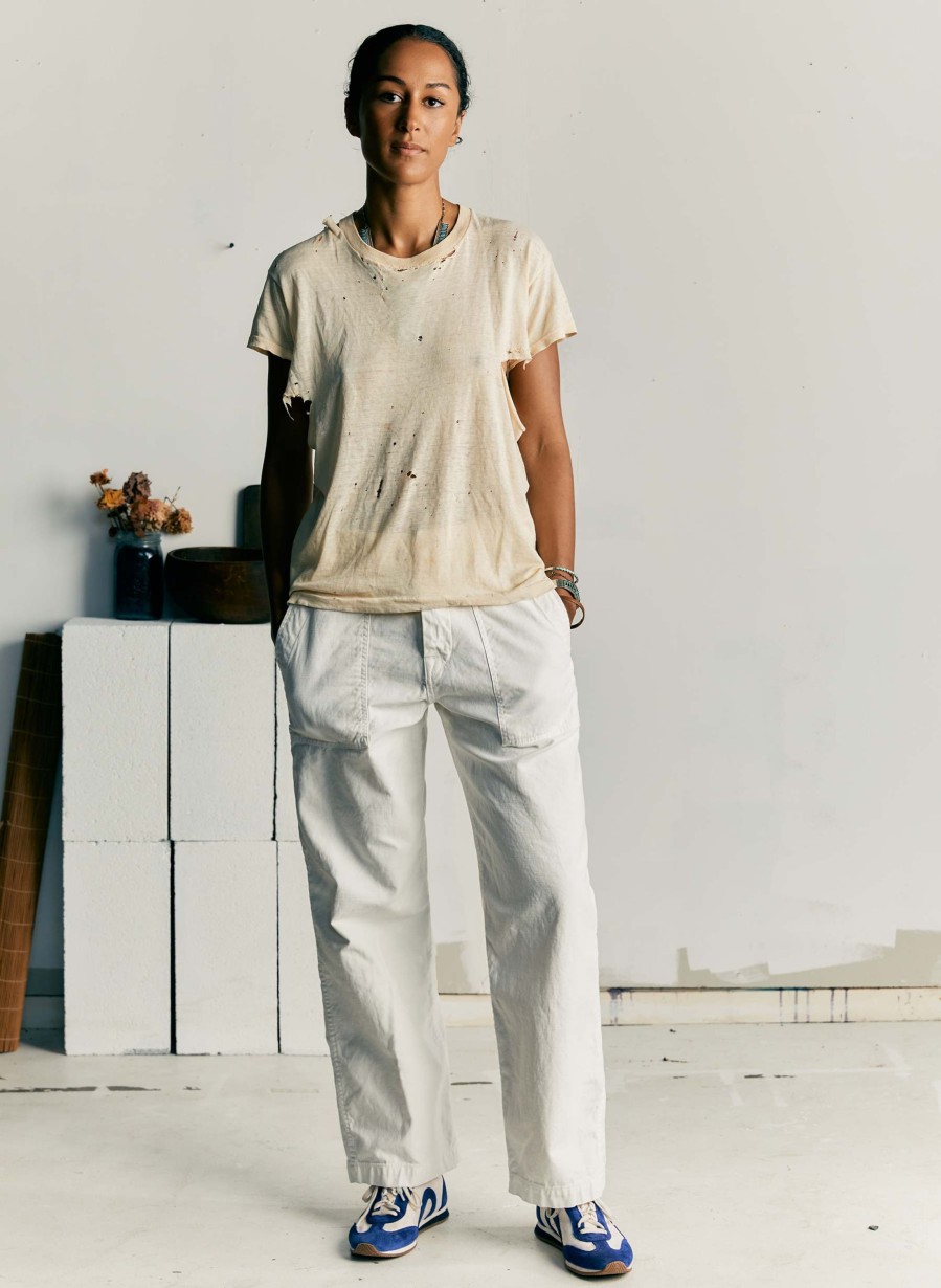 i+w non-denim bottoms Blake Military Trouser In White Pants & Shorts