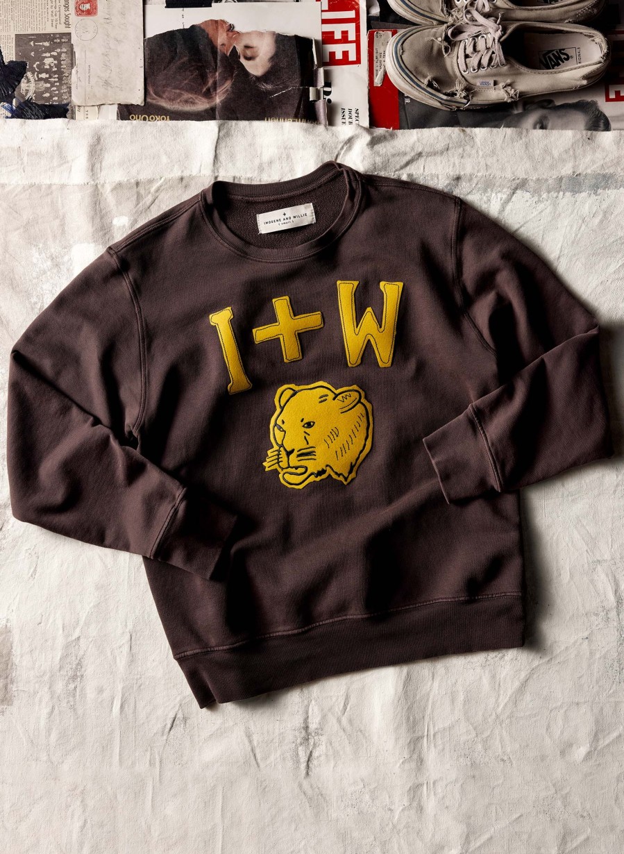 i+w knits The "Hellcat" Sweatshirt In Faded Brown Knits & Sweaters