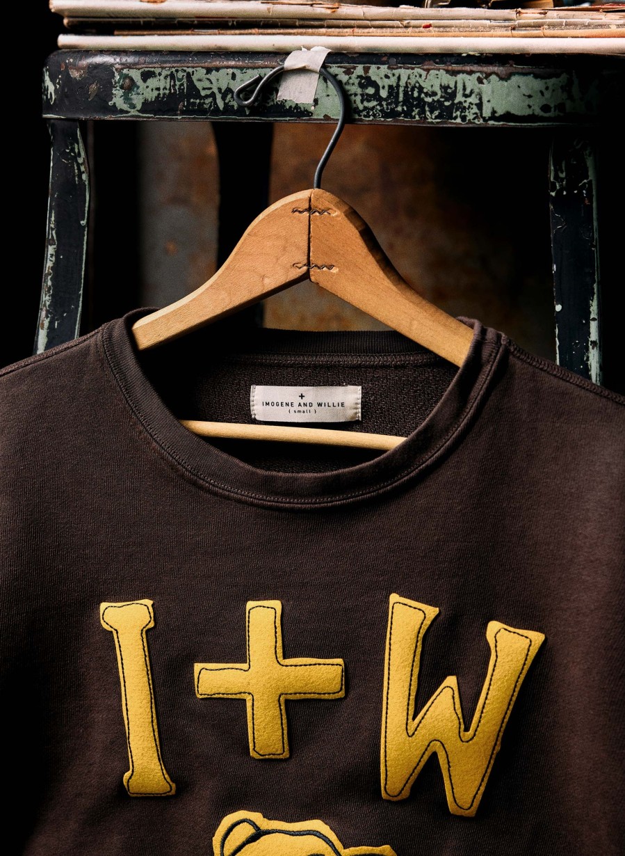 i+w knits The "Hellcat" Sweatshirt In Faded Brown Knits & Sweaters