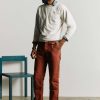 i+w non-denim bottoms Hencye Canvas Workpant In Falu Red Pants & Shorts