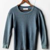 i+w knits The Sunfaded Indigo Waffle Thermal Knits & Sweaters