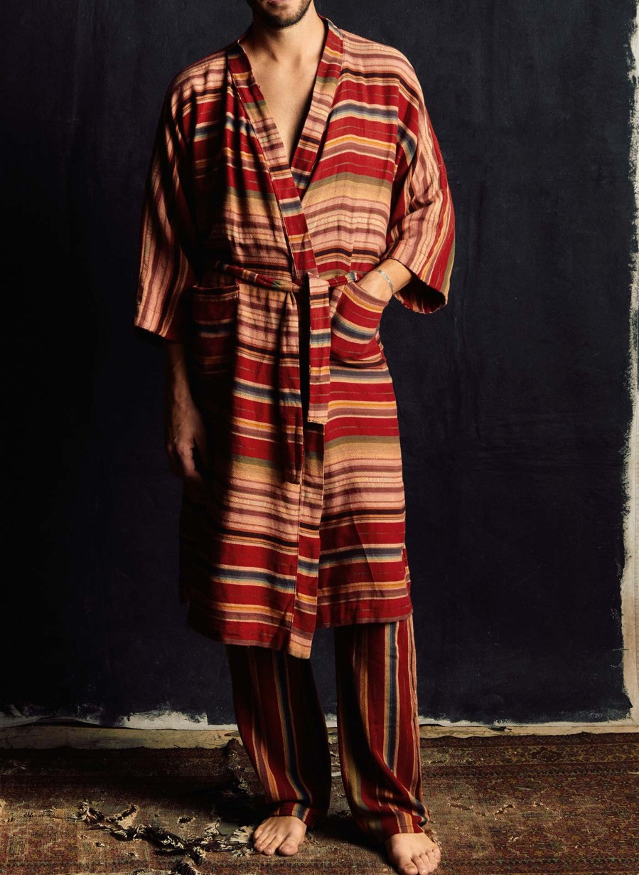 i+w accessories The Ojai Robe In Coastal Stripe Home Goods