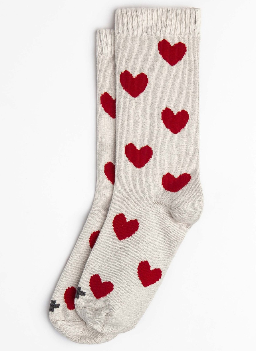 3rd party-little river Heart Sock In Natural Accessories