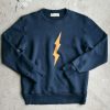 i+w knits The "Bolt" Sweatshirt In Faded Navy Knits & Sweaters