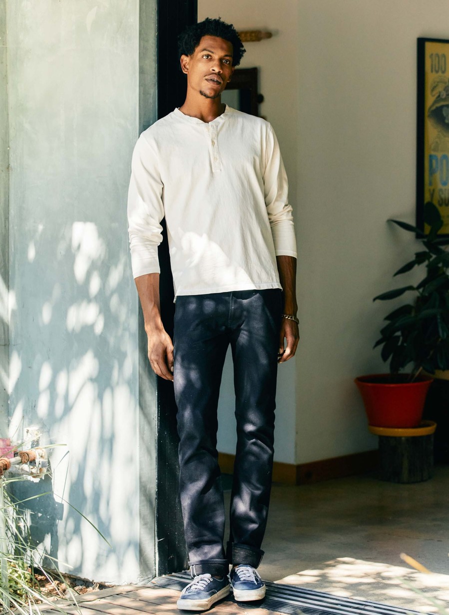 i+w men's denim Oscar Black Indigo Nep Pants & Shorts