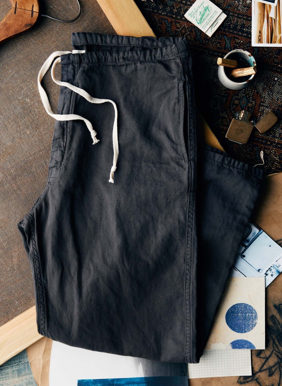 i+w non-denim bottoms The Lounge Pant In Faded Black Pants & Shorts