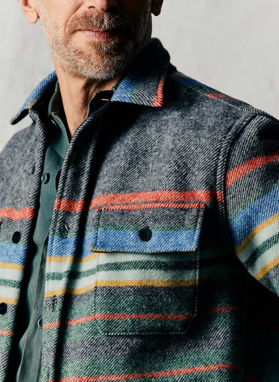 i+w woven shirts Hall Cpo In Blanket Stripe Shirts