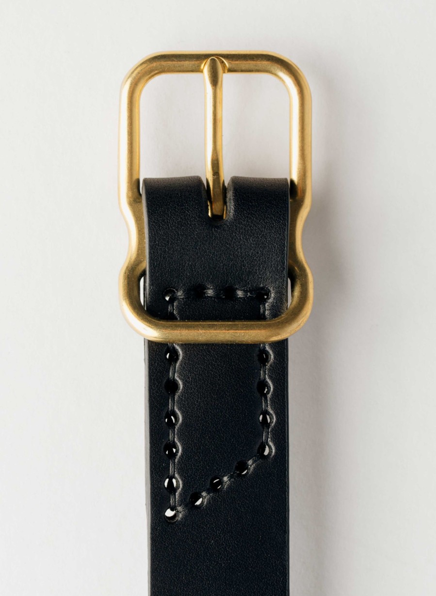 3rd party-emil erwin Emil Erwin Narrow Signature Belt In Black Accessories