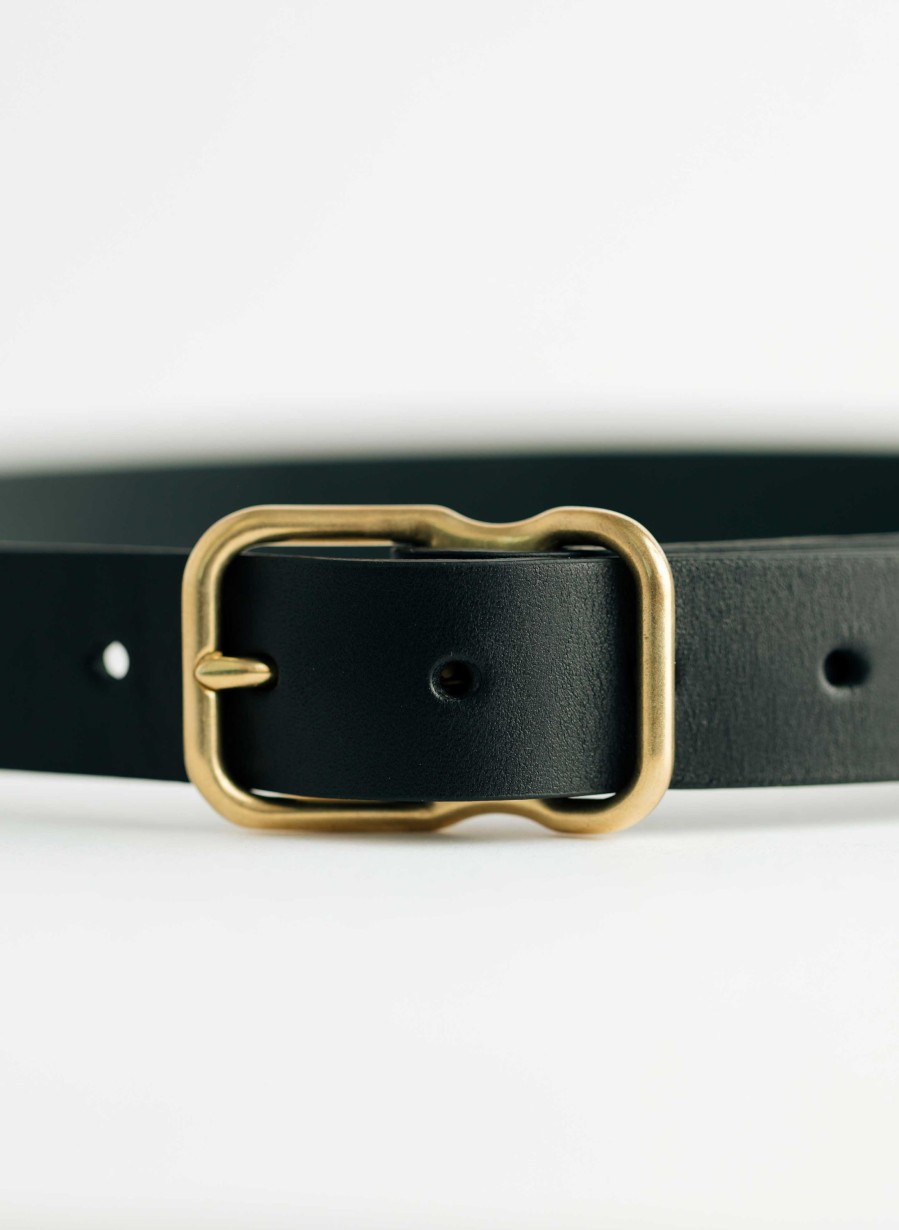 3rd party-emil erwin Emil Erwin Narrow Signature Belt In Black Accessories