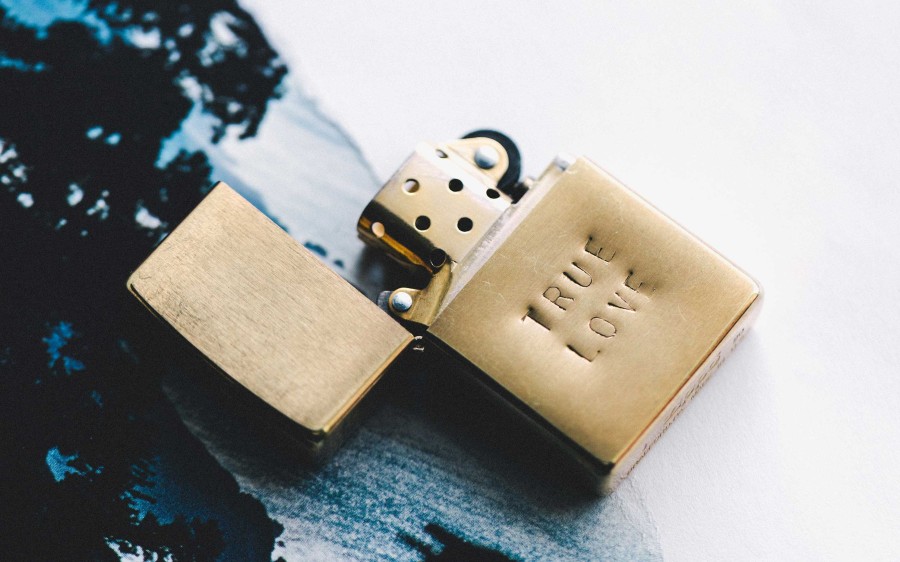 i+w accessories Hand Stamped "True Love" Zippo Accessories