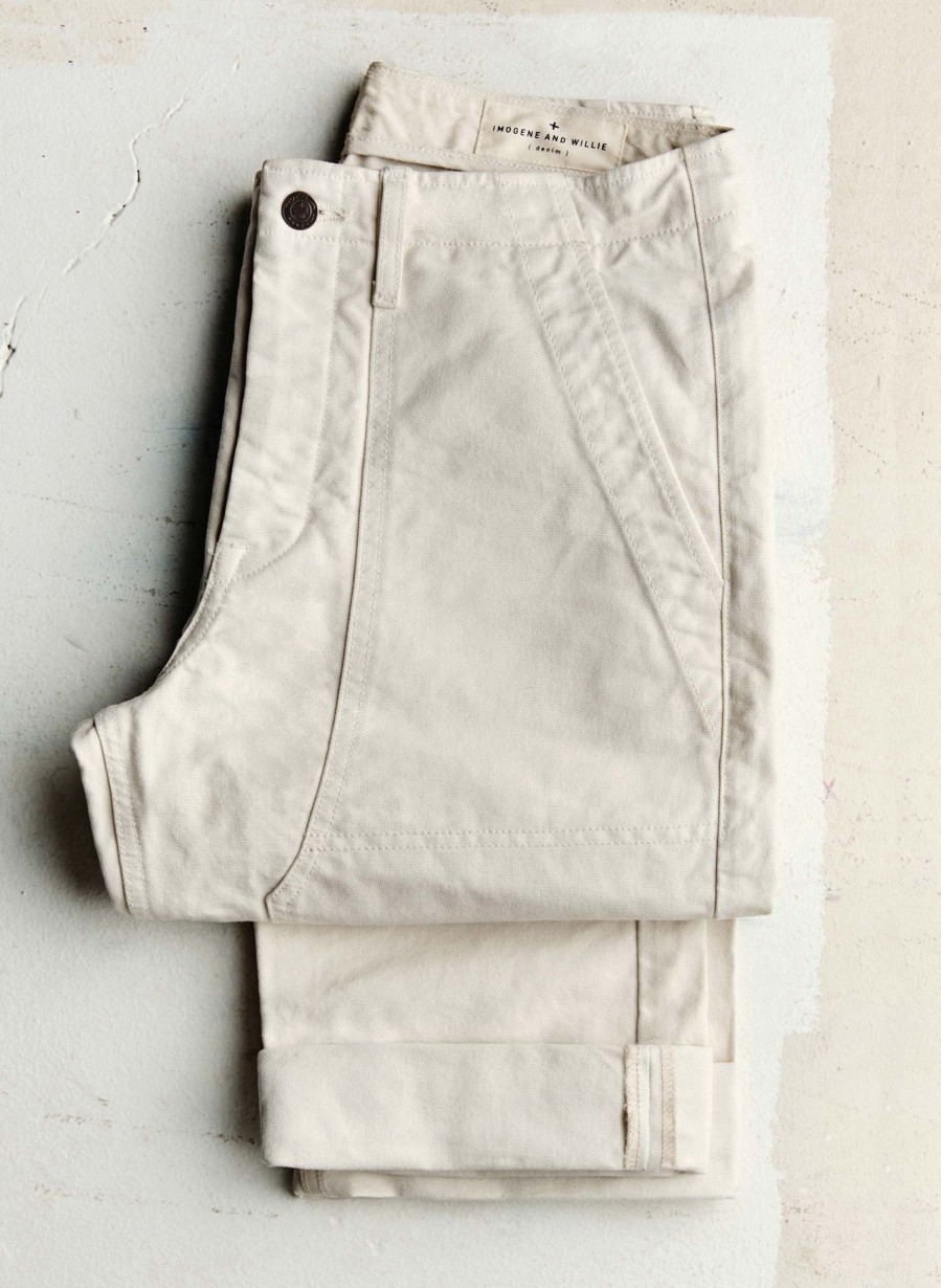 i+w non-denim bottoms Hencye Canvas Workpant In Natural Pants & Shorts