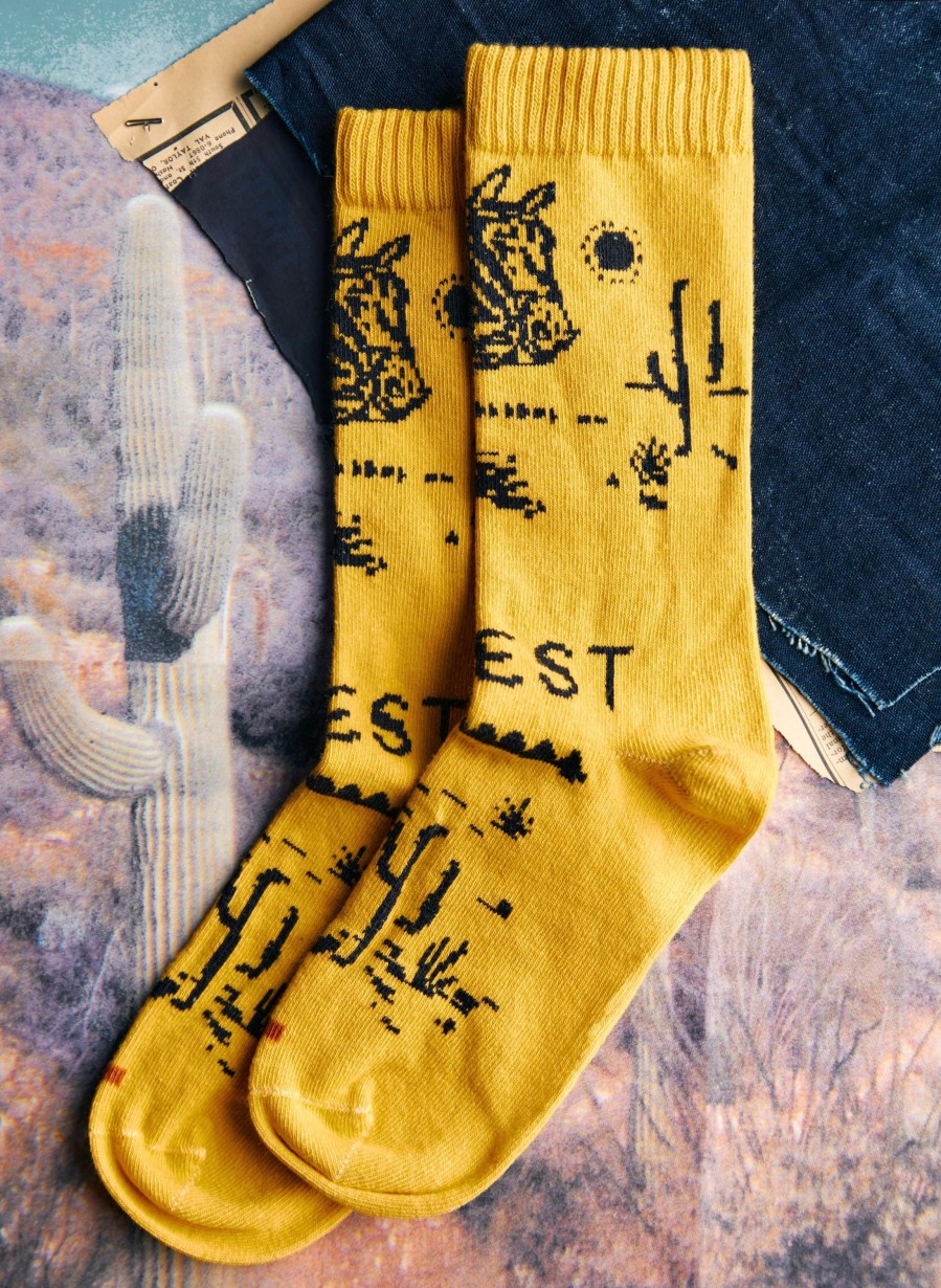 3rd party-little river Out West Sock In Yellow Accessories