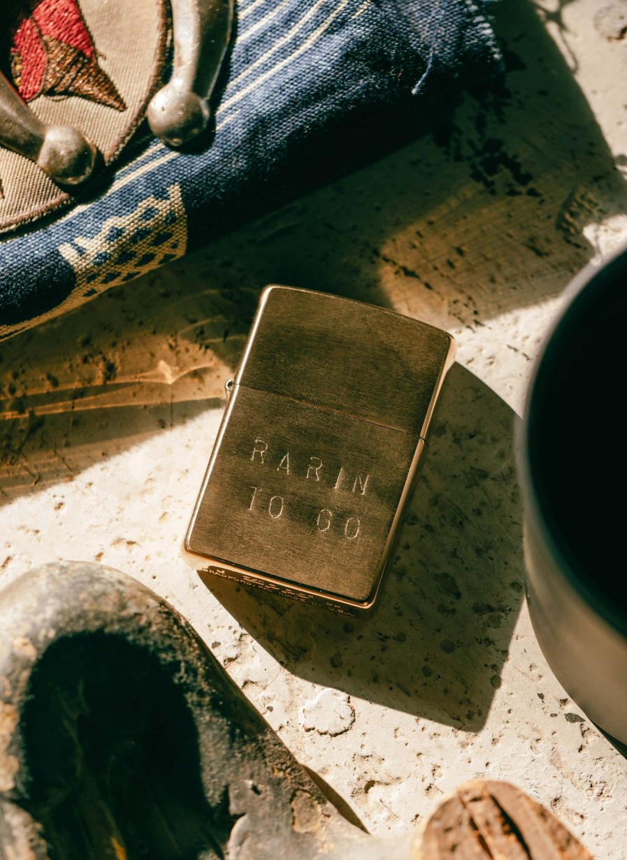 i+w accessories Hand Stamped "Rarin' To Go" Zippo Home Goods