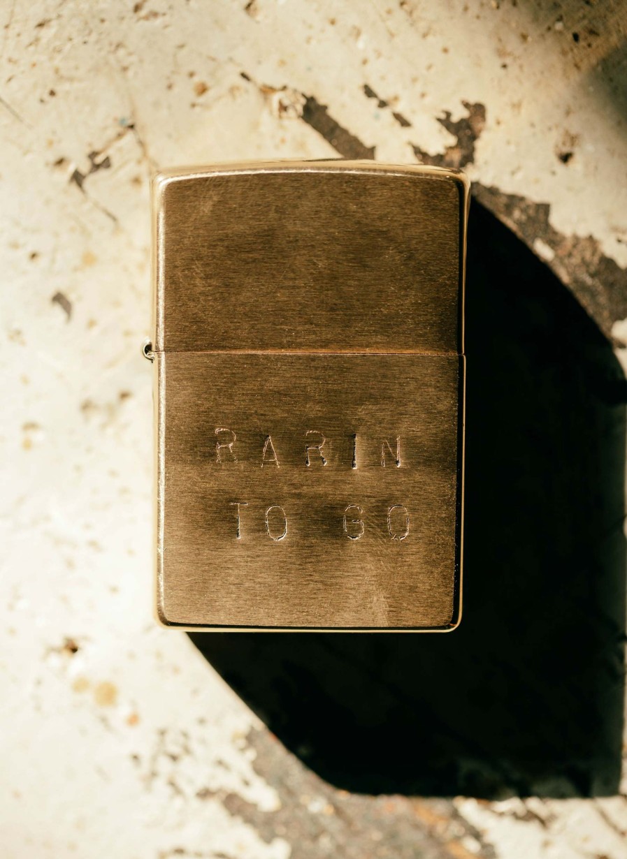 i+w accessories Hand Stamped "Rarin' To Go" Zippo Home Goods