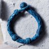 3rd party-chamula Chamula Round Blue Leather Bracelet Accessories