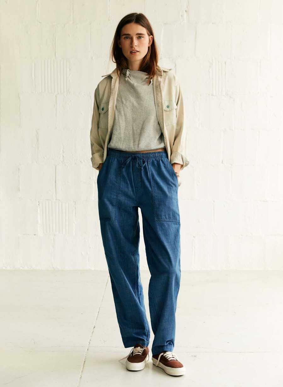 i+w non-denim bottoms The Ventura Chore Pant In Washed Indigo Pants & Shorts