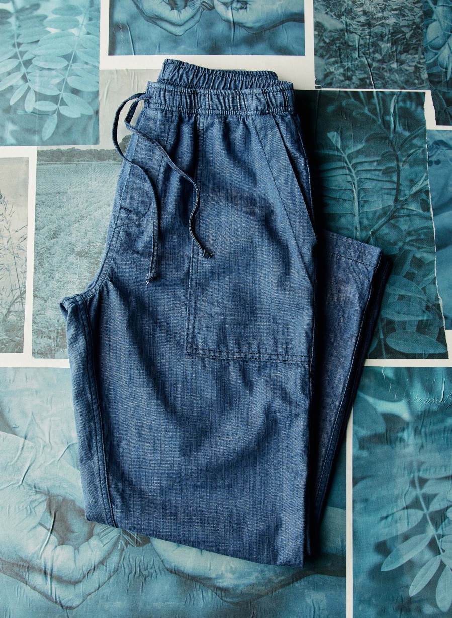 i+w non-denim bottoms The Ventura Chore Pant In Washed Indigo Pants & Shorts