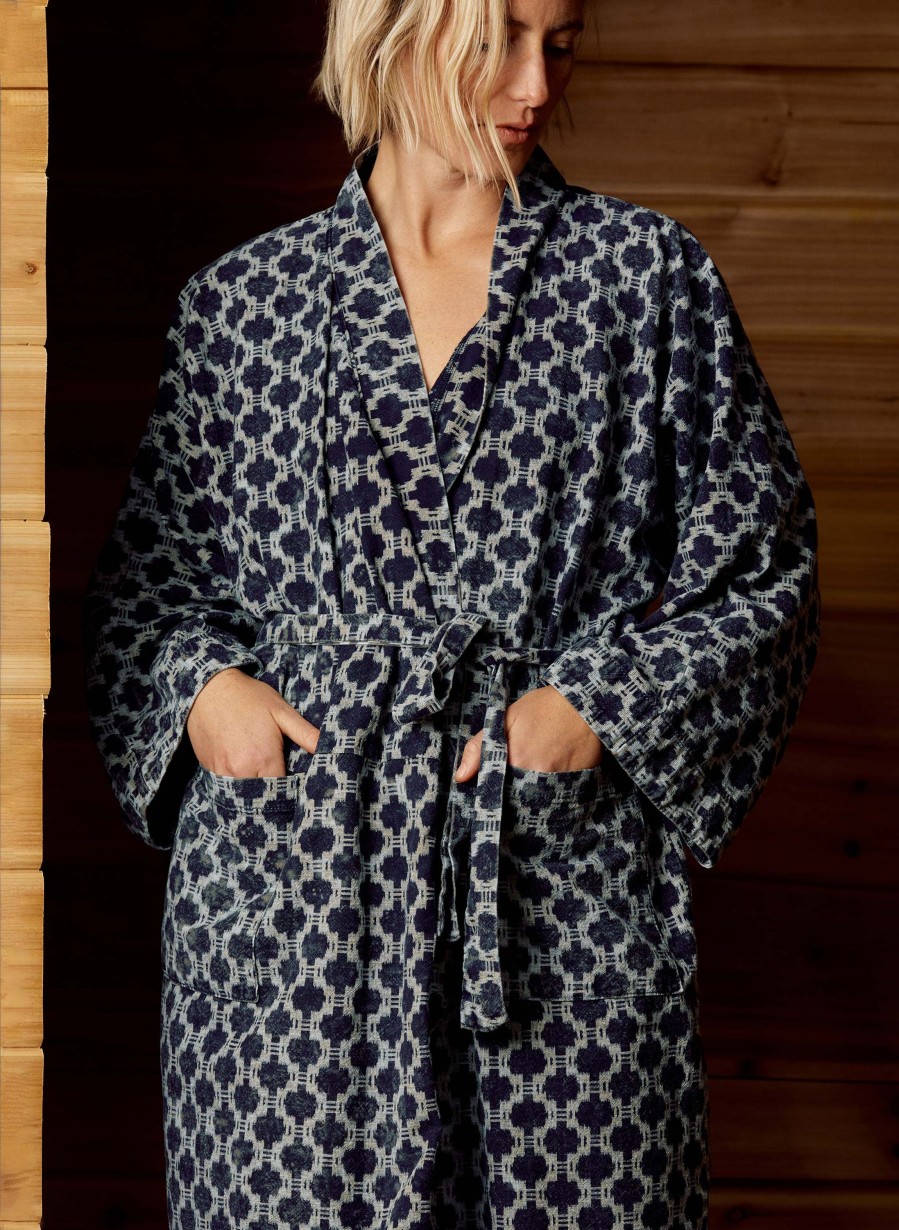 i+w accessories The Ojai Robe In Indigo Kiji Home Goods